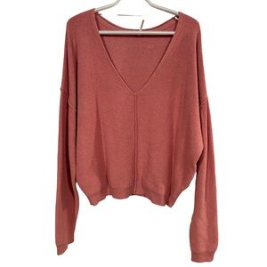 Free People Dusty Pink Knit Sweater